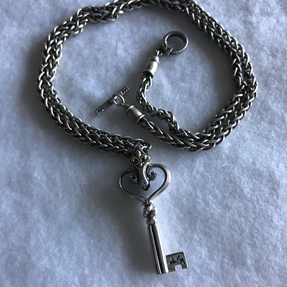 Sterling Silver Ann King Key Pendant Necklace -